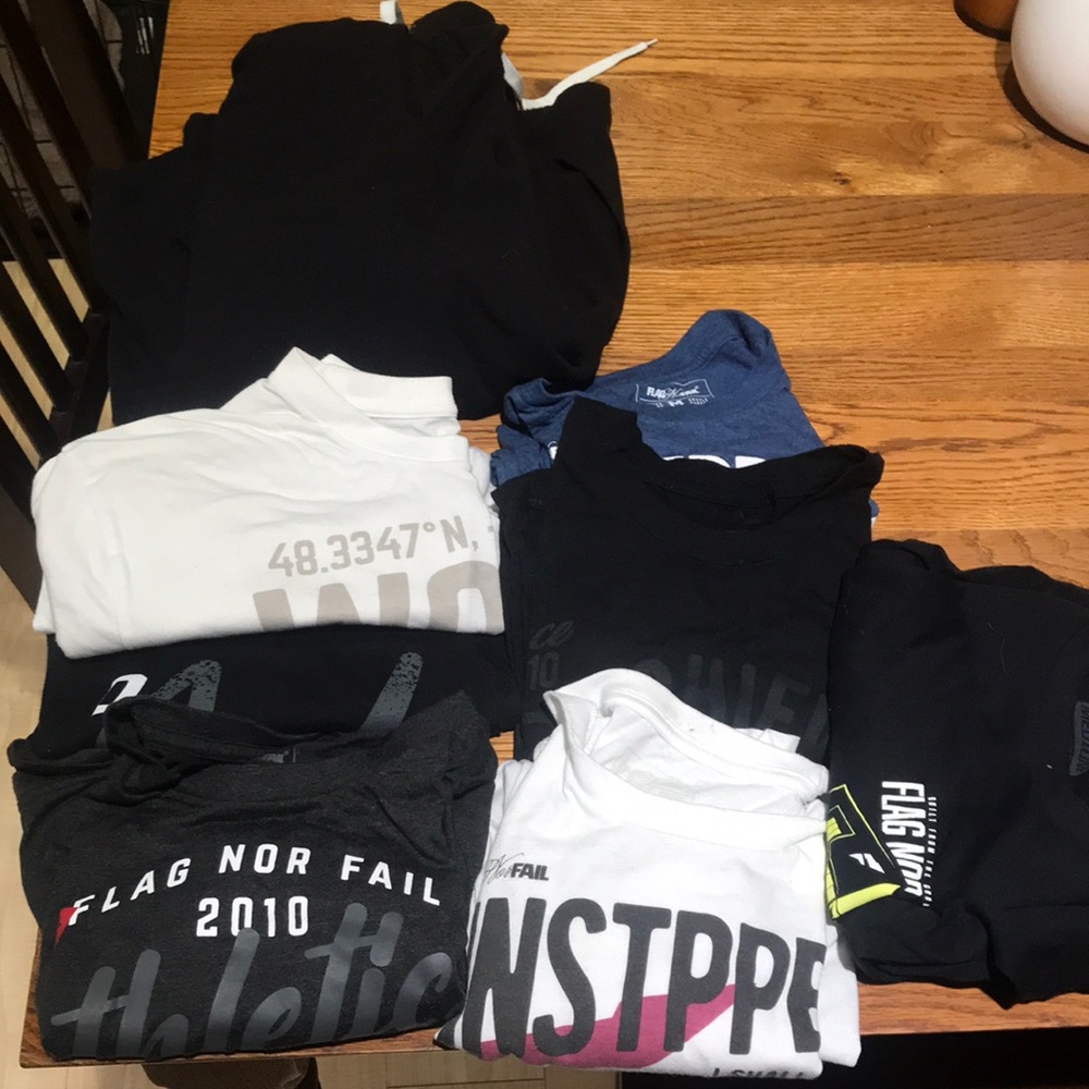 Lot of flagnorfail tees and hoodies